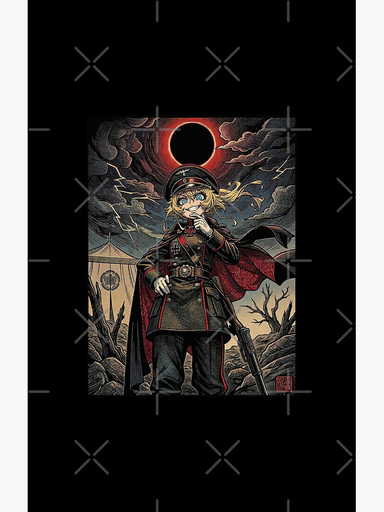 Tanya The Evil Tanya Degurechaff Vintage Battalion Shower Curtain - Image 2