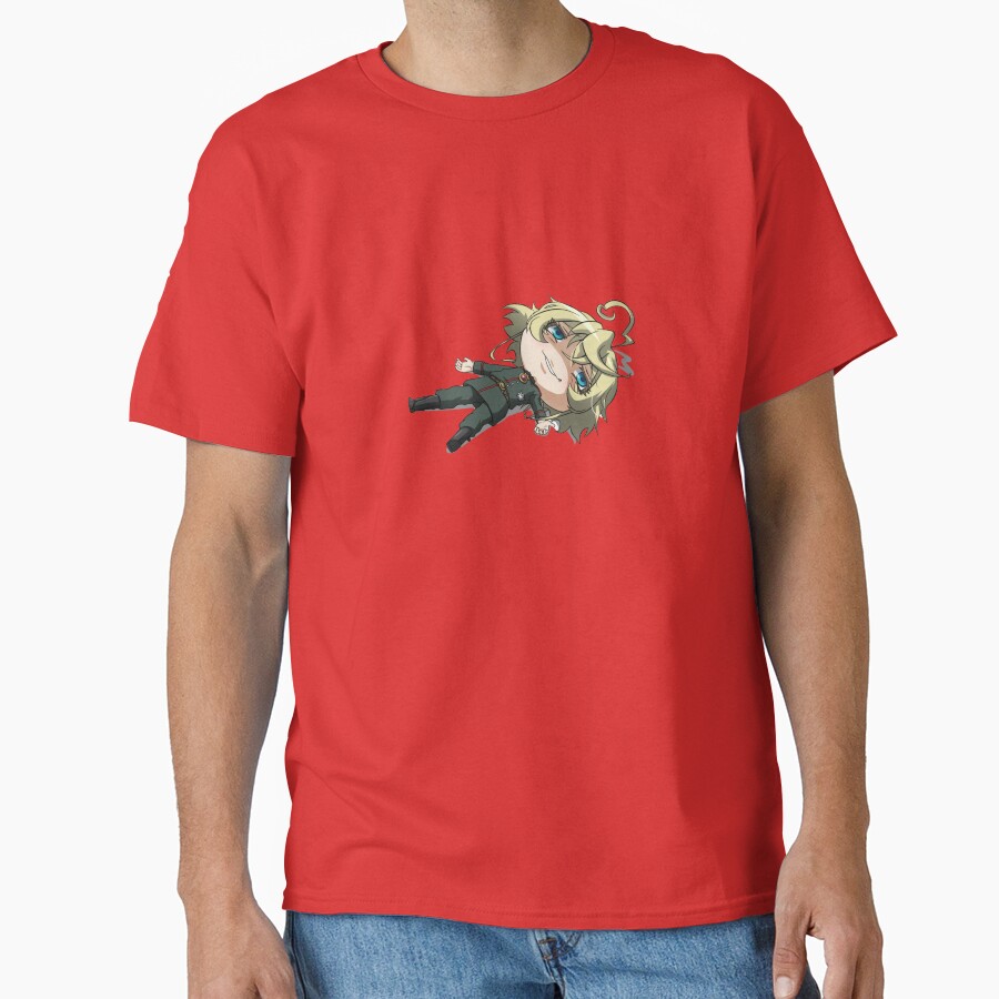 Tanya The Evil Chibi Tanya Playing Dead T-shirt - Image 5