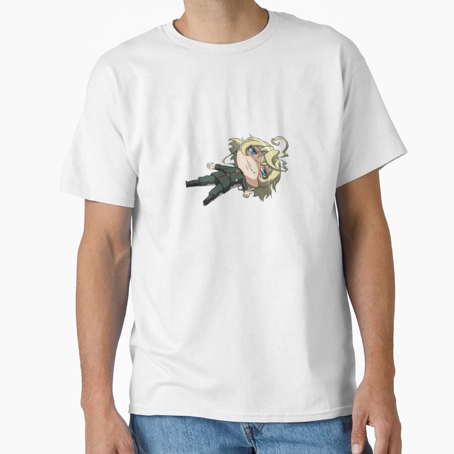 Tanya The Evil Chibi Tanya Playing Dead T-shirt