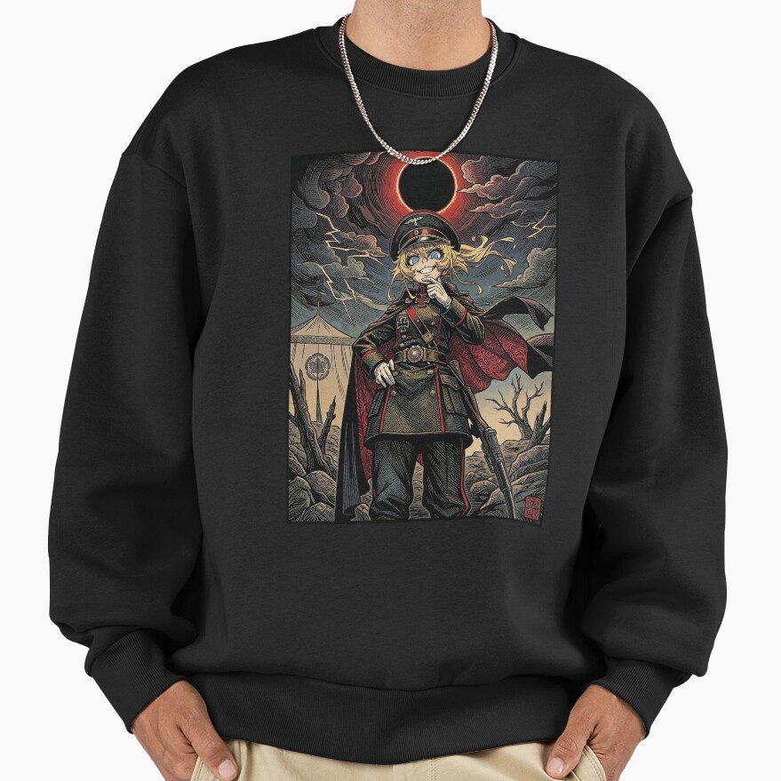 Tanya The Evil Tanya Degurechaff Vintage Battalion Sweatshirt - Image 3