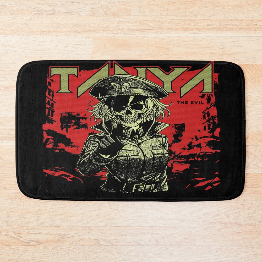 Saga Of Tanya The Evil Metal Warfare Bath Mat