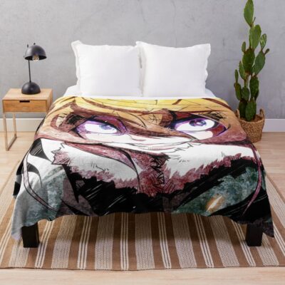 Tanya The Evil Glare Throw Blanket