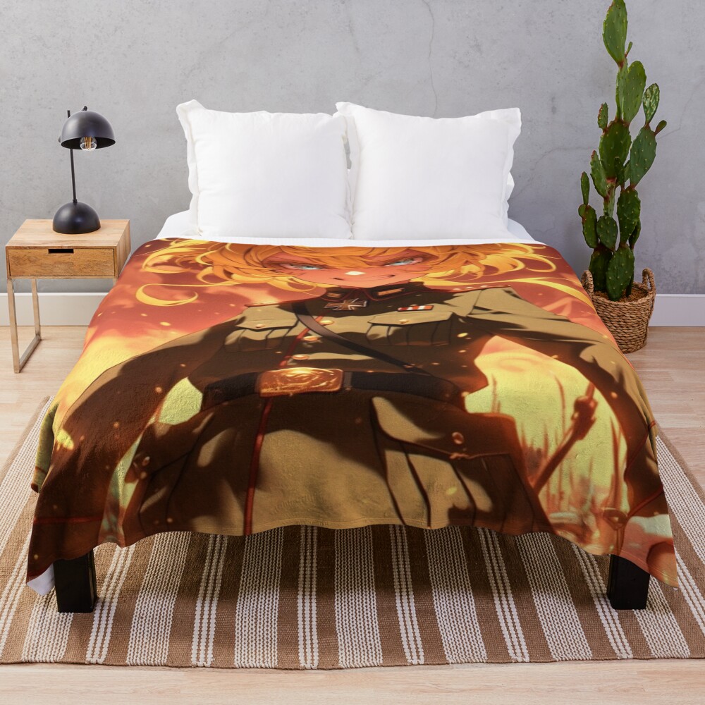Tanya Degurechaff Anime Throw Blanket