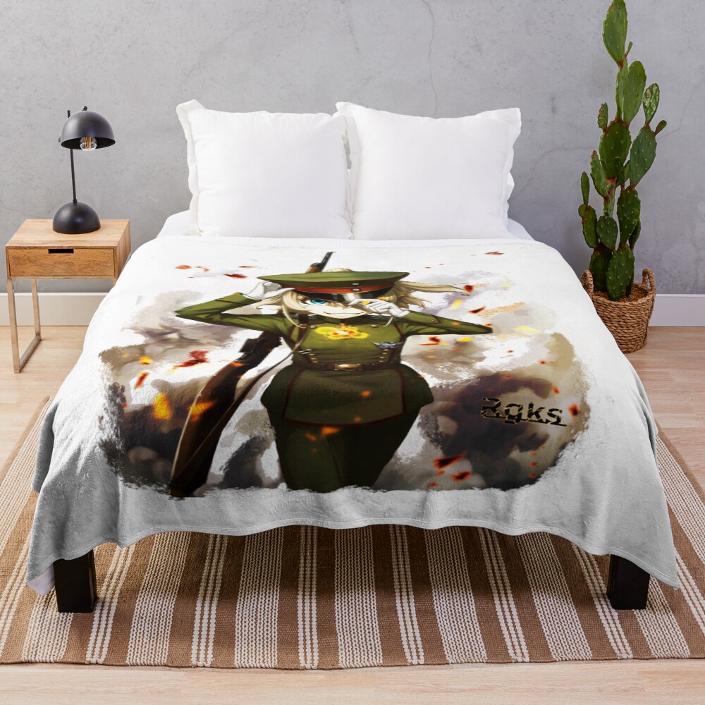 Youjo Senki Tanya The Evil Cute Throw Blanket