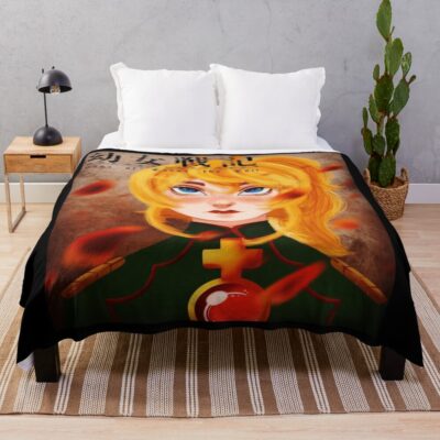 Tanya The Evil Anime Throw Blanket