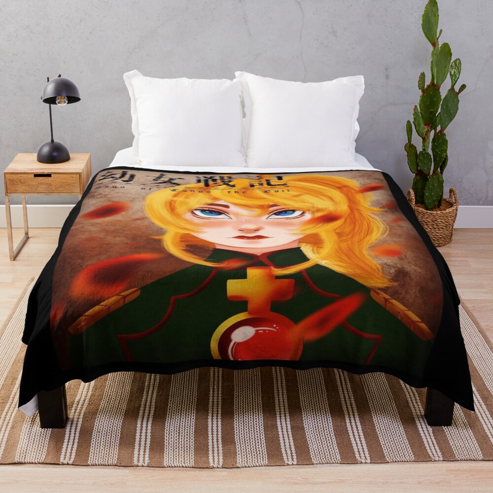 Tanya The Evil Anime Throw Blanket