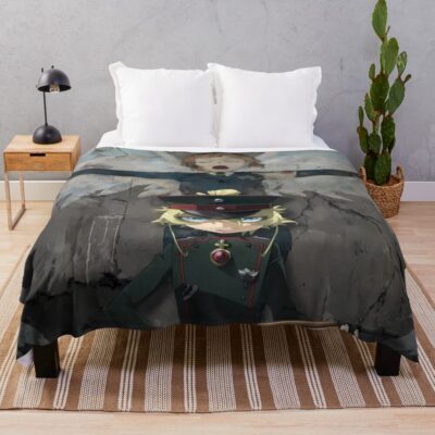 Saga Of Tanya The Evil Movie Throw Blanket
