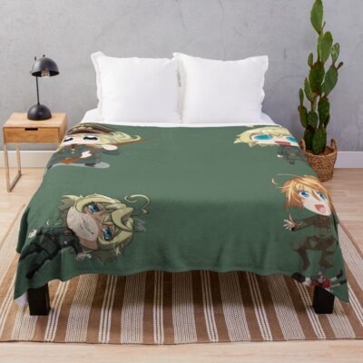 Tanya Degurechaff Chibi Pack Throw Blanket