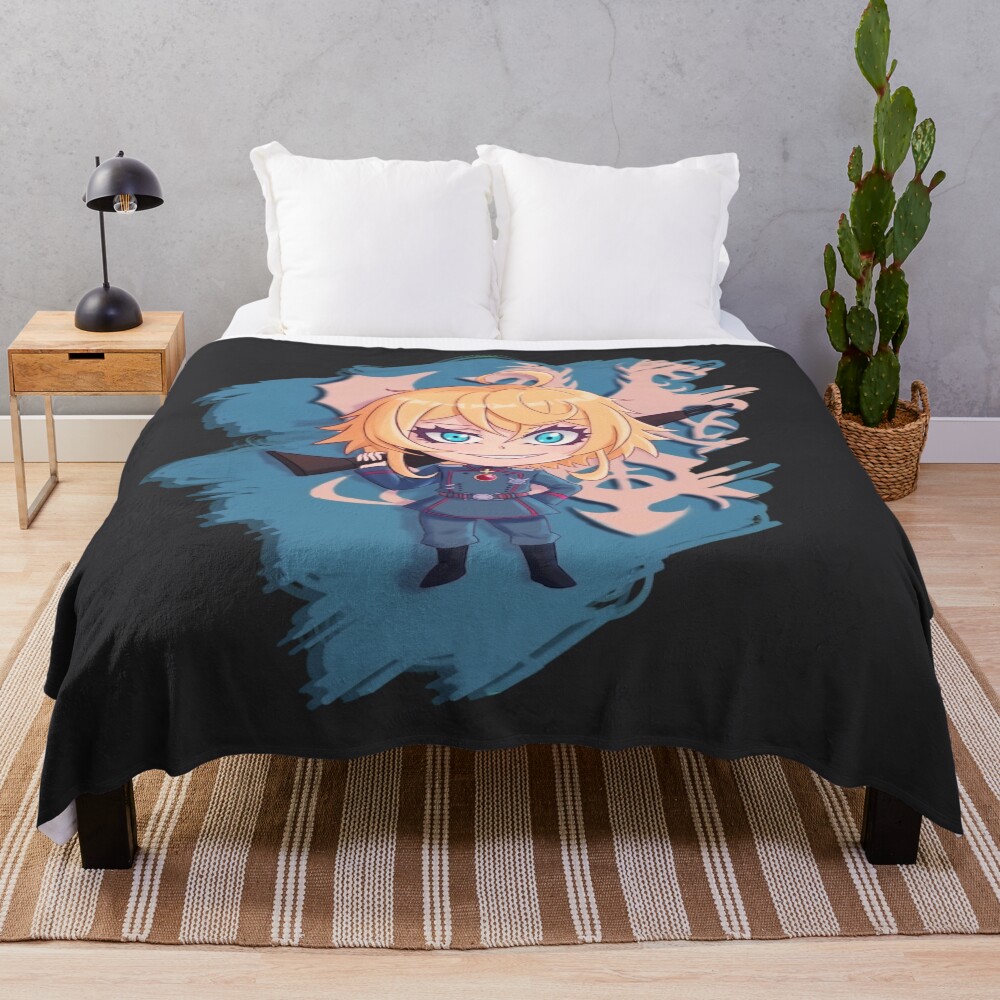 Chibi Tanya Degurechaff Saga Of Tanya The Evil Throw Blanket