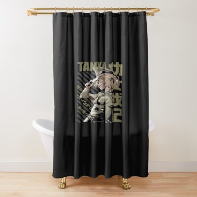 Tanya The Evil Tanya Degurechaff Midnight Squadron Shower Curtain