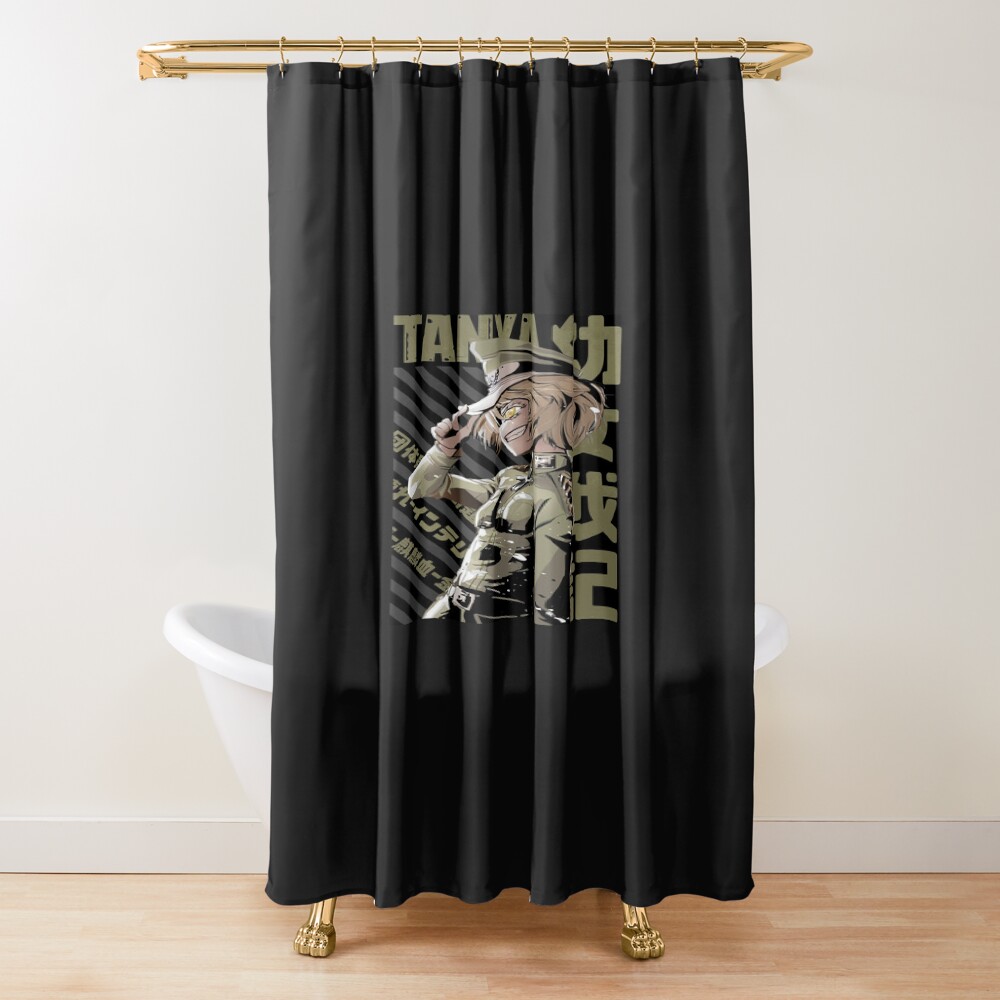 Tanya The Evil Tanya Degurechaff Midnight Squadron Shower Curtain