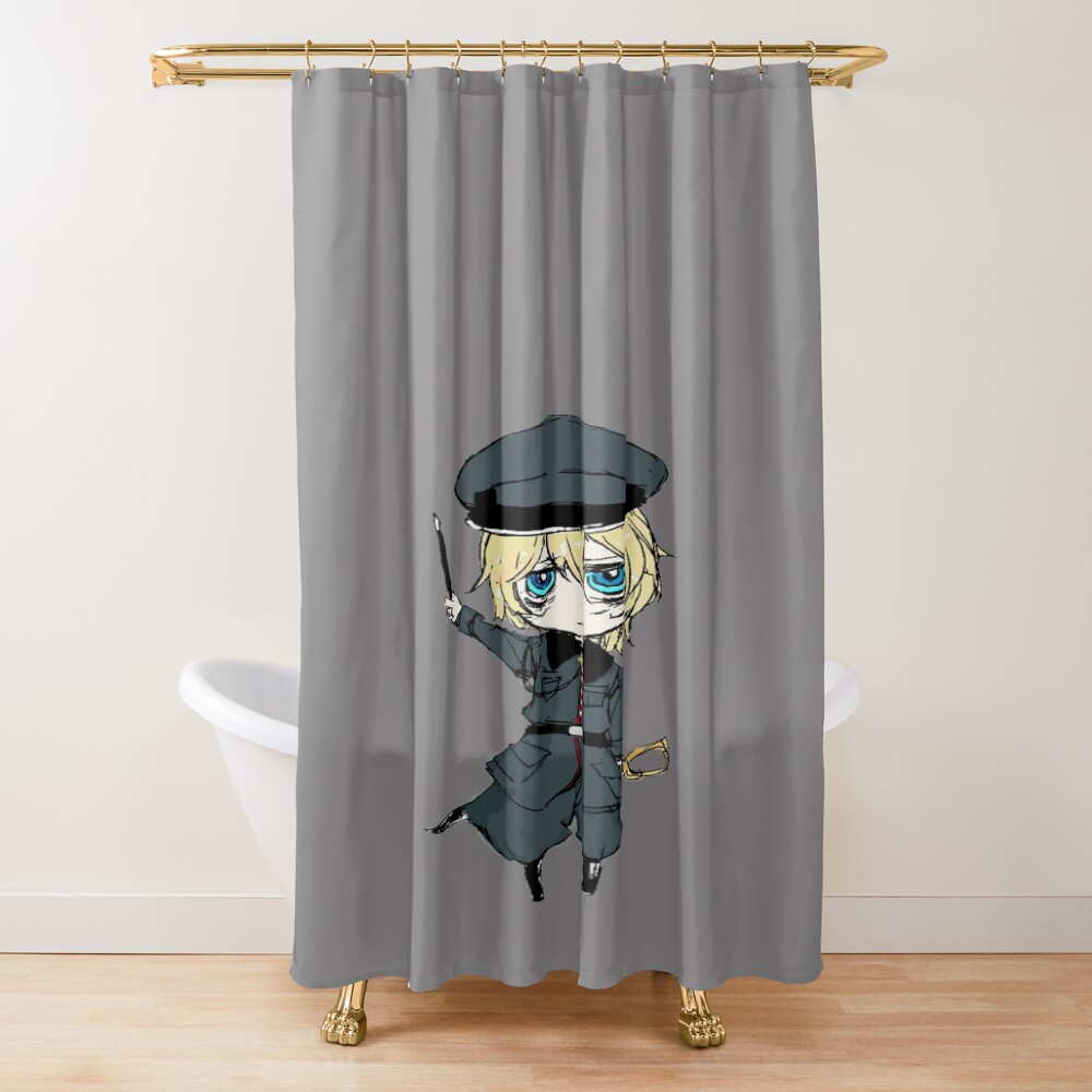 Tanya The Evil Chibi Tanya Tactical Squad Shower Curtain