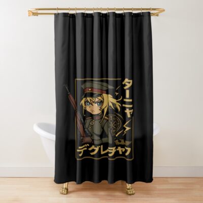 Tanya The Evil Tanya Degurechaff Infernal Battalion Shower Curtain