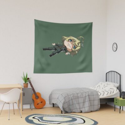 Tanya Degurechaff Chibi Playing Dead Tapestry