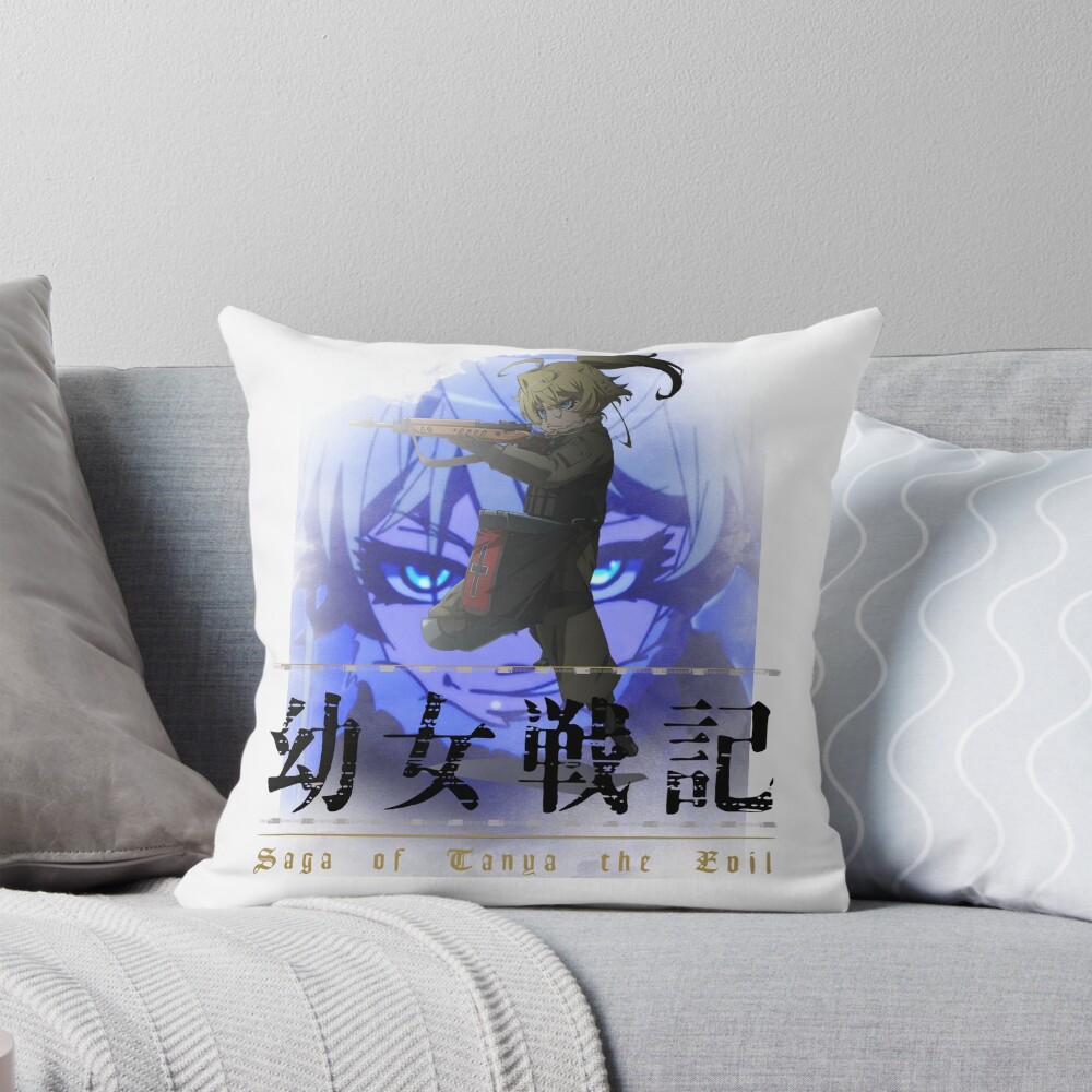 Saga Of Tanya The Evil Tanya Von Degurechaff Throw Pillow