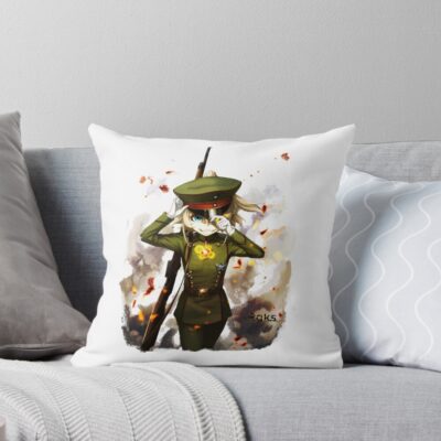 Youjo Senki Tanya The Evil Cute Throw Pillow