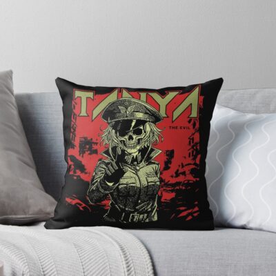 Saga Of Tanya The Evil Metal Warfare Throw Pillow