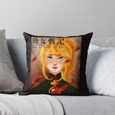 Tanya The Evil Anime Throw Pillow