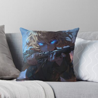 Tanya Degurechaff Military Anime Throw Pillow